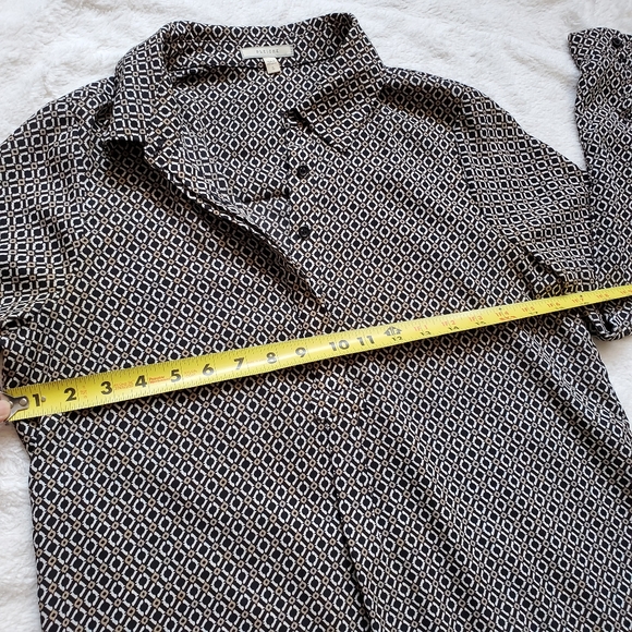 Pleione button down blouse/tunic top. Size Small. - Picture 7 of 8